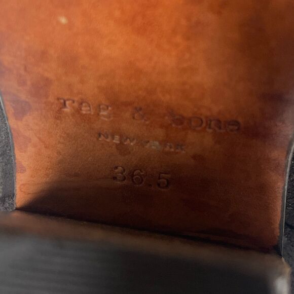 RAG AND BONE Newbury Black Suede Zip Up Bootie Womens Size EU 36.5/US 6.5 - Picture 8 of 10